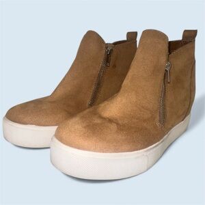 Soda Tan Wedge Sneakers